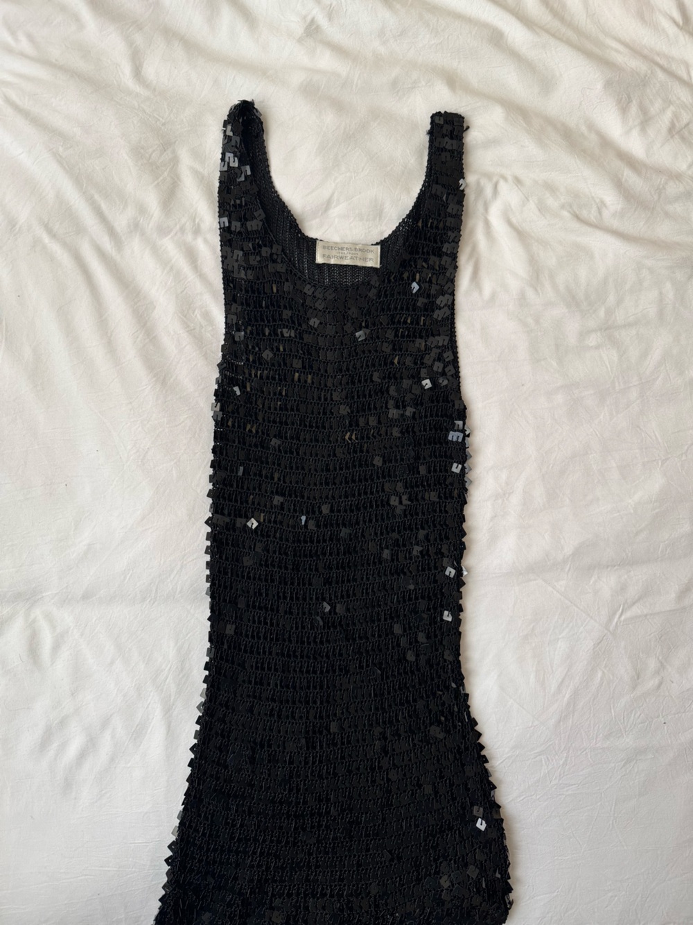 Black Sequin Tank Top